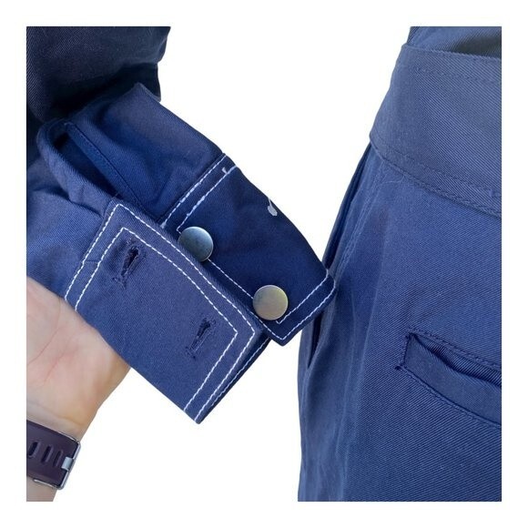 BLDWN COTTON Twill Blue Denim HARLEY JUMPSUIT - Hippie Boho Romper - JEAN MEDUIM - Picture 4 of 10